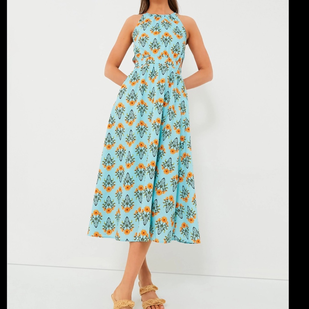 💙 Moon River Mint Multi Maxi Dress